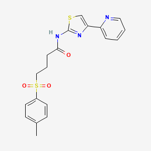 molecular formula C19H19N3O3S2 B2669433 N-(4-(吡啶-2-基)噻唑-2-基)-4-对甲苯基丁酰胺 CAS No. 922850-98-4