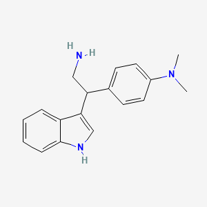 molecular formula C18H21N3 B2669438 4-[2-amino-1-(1H-indol-3-yl)ethyl]-N,N-dimethylaniline CAS No. 730949-97-0