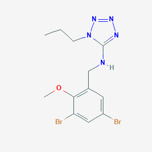 molecular formula C12H15Br2N5O B266944 N-(3,5-dibromo-2-methoxybenzyl)-1-propyl-1H-tetrazol-5-amine 