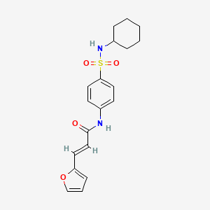 (E)-N-(4-(N-cyclohexylsulfamoyl)phenyl)-3-(furan-2-yl)acrylamide