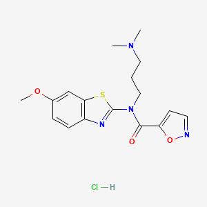 N-(3-(dimethylamino)propyl)-N-(6-methoxybenzo[d]thiazol-2-yl)isoxazole-5-carboxamide hydrochloride