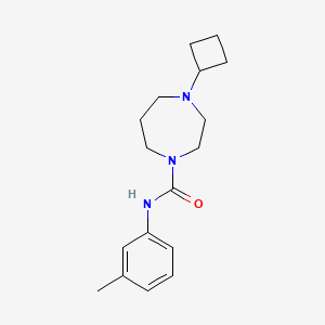 molecular formula C17H25N3O B2669447 4-环丁基-N-(间甲苯基)-1,4-二氮杂环庚烷-1-甲酰胺 CAS No. 2176202-03-0