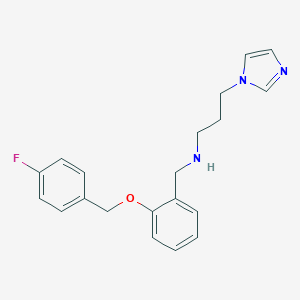 molecular formula C20H22FN3O B266946 N-{2-[(4-fluorobenzyl)oxy]benzyl}-3-(1H-imidazol-1-yl)propan-1-amine 