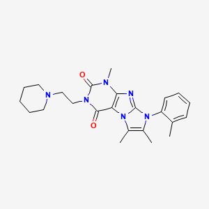 1,6,7-trimethyl-3-(2-(piperidin-1-yl)ethyl)-8-(o-tolyl)-1H-imidazo[2,1-f]purine-2,4(3H,8H)-dione