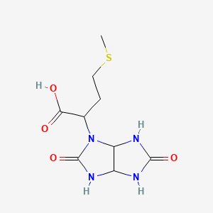 molecular formula C9H14N4O4S B2669468 2-(2,5-Dioxo-hexahydro-imidazo[4,5-d]imidazol-1-yl)-4-methylsulfanyl-butyric acid CAS No. 436811-14-2
