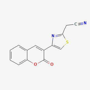molecular formula C14H8N2O2S B2669476 [4-(2-oxo-2H-chromen-3-yl)-1,3-thiazol-2-yl]acetonitrile CAS No. 88735-45-9