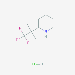 2-(1,1,1-Trifluoro-2-methylpropan-2-yl)piperidine;hydrochloride