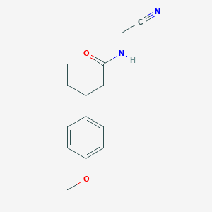 molecular formula C14H18N2O2 B2669480 N-(cyanomethyl)-3-(4-methoxyphenyl)pentanamide CAS No. 1444832-04-5