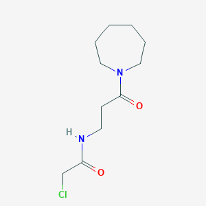 molecular formula C11H19ClN2O2 B2669482 N-[3-(Azepan-1-yl)-3-oxopropyl]-2-chloroacetamide CAS No. 1903875-25-1