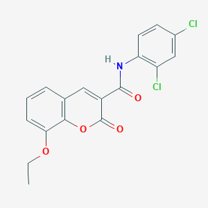 molecular formula C18H13Cl2NO4 B2669488 N-(2,4-dichlorophenyl)-8-ethoxy-2-oxo-2H-chromene-3-carboxamide CAS No. 313234-30-9