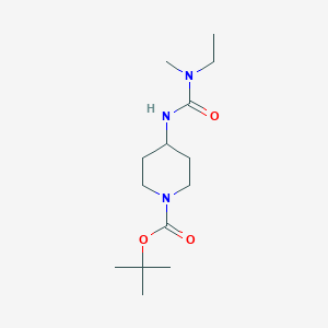 molecular formula C14H27N3O3 B2669495 Tert-butyl 4-{[ethyl(methyl)carbamoyl]amino}piperidine-1-carboxylate CAS No. 1989659-24-6