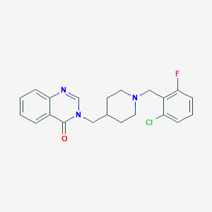 3-[[1-[(2-Chloro-6-fluorophenyl)methyl]piperidin-4-yl]methyl]quinazolin-4-one