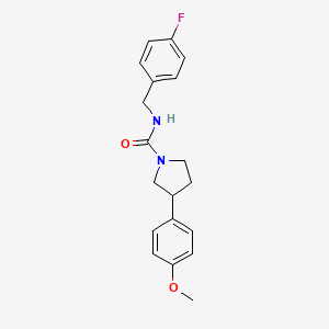 molecular formula C19H21FN2O2 B2669501 N-(4-fluorobenzyl)-3-(4-methoxyphenyl)pyrrolidine-1-carboxamide CAS No. 1208514-23-1