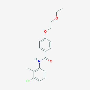 molecular formula C18H20ClNO3 B266951 N-(3-chloro-2-methylphenyl)-4-(2-ethoxyethoxy)benzamide 