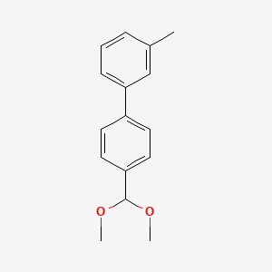 molecular formula C16H18O2 B2669524 4-(Dimethoxymethyl)-3'-methyl-1,1'-biphenyl CAS No. 1980086-34-7