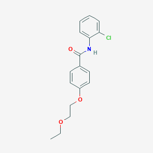 molecular formula C17H18ClNO3 B266953 N-(2-chlorophenyl)-4-(2-ethoxyethoxy)benzamide 