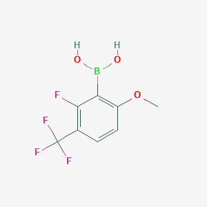 molecular formula C8H7BF4O3 B2669532 2-氟-6-甲氧基-3-(三氟甲基)苯硼酸 CAS No. 2096339-77-2