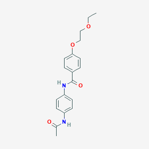 molecular formula C19H22N2O4 B266954 N-[4-(acetylamino)phenyl]-4-(2-ethoxyethoxy)benzamide 