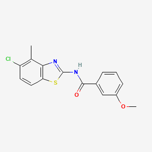 molecular formula C16H13ClN2O2S B2669548 N-(5-氯-4-甲基-1,3-苯并噻唑-2-基)-3-甲氧基苯甲酰胺 CAS No. 897759-39-6