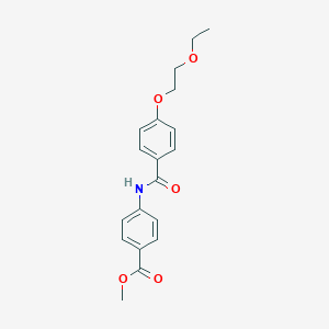 molecular formula C19H21NO5 B266955 Methyl 4-{[4-(2-ethoxyethoxy)benzoyl]amino}benzoate 