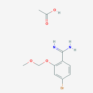 Acetic acid;4-bromo-2-(methoxymethoxy)benzenecarboximidamide
