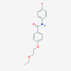 molecular formula C17H18FNO3 B266956 4-(2-ethoxyethoxy)-N-(4-fluorophenyl)benzamide 