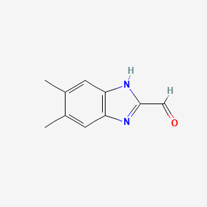 molecular formula C10H10N2O B2669561 5,6-dimethyl-1H-benzimidazole-2-carbaldehyde CAS No. 920484-85-1
