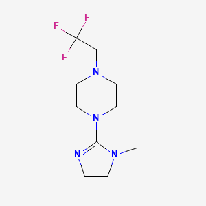 molecular formula C10H15F3N4 B2669568 1-(1-methyl-1H-imidazol-2-yl)-4-(2,2,2-trifluoroethyl)piperazine CAS No. 2034608-54-1
