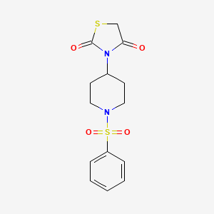 3-(1-(Phenylsulfonyl)piperidin-4-yl)thiazolidine-2,4-dione