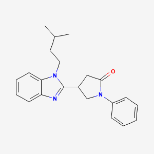 4-[1-(3-Methylbutyl)benzimidazol-2-yl]-1-phenylpyrrolidin-2-one