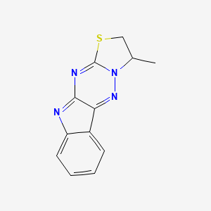 molecular formula C12H10N4S B2669575 3-Methyl-2,3-dihydrothiazolo[3',2':2,3][1,2,4]triazino[5,6-b]indole CAS No. 912905-47-6