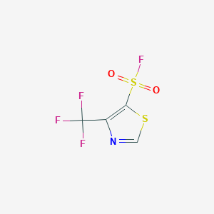molecular formula C4HF4NO2S2 B2669579 4-(Trifluoromethyl)-1,3-thiazole-5-sulfonyl fluoride CAS No. 2377035-76-0