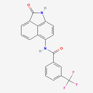 molecular formula C19H11F3N2O2 B2669587 N-(2-oxo-1,2-dihydrobenzo[cd]indol-6-yl)-3-(trifluoromethyl)benzamide CAS No. 2034602-34-9