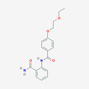molecular formula C18H20N2O4 B266959 2-{[4-(2-Ethoxyethoxy)benzoyl]amino}benzamide 