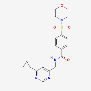 molecular formula C19H22N4O4S B2669592 N-((6-cyclopropylpyrimidin-4-yl)methyl)-4-(morpholinosulfonyl)benzamide CAS No. 2194844-90-9