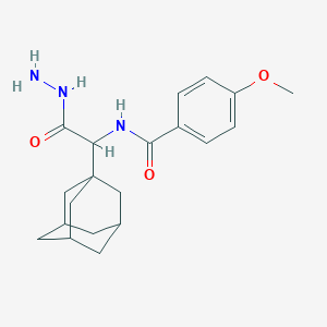 molecular formula C20H27N3O3 B2669594 N-[1-(1-adamantyl)-2-hydrazinyl-2-oxoethyl]-4-methoxybenzamide CAS No. 347400-01-5