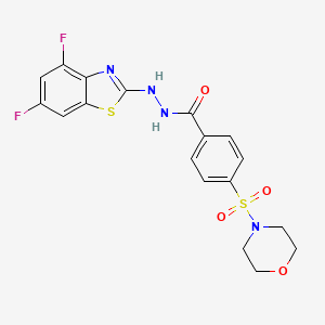 B2669601 N'-(4,6-difluorobenzo[d]thiazol-2-yl)-4-(morpholinosulfonyl)benzohydrazide CAS No. 851988-26-6
