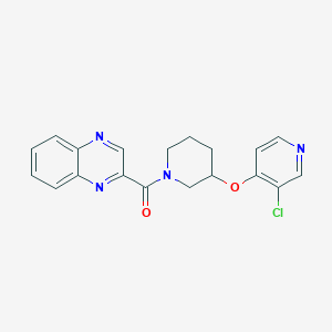 molecular formula C19H17ClN4O2 B2669603 (3-((3-Chloropyridin-4-yl)oxy)piperidin-1-yl)(quinoxalin-2-yl)methanone CAS No. 2034575-34-1