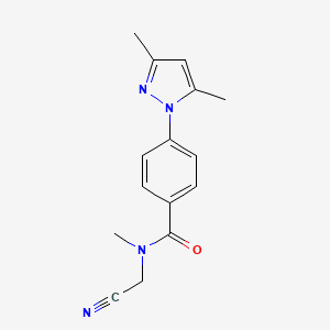 N-(cyanomethyl)-4-(3,5-dimethyl-1H-pyrazol-1-yl)-N-methylbenzamide