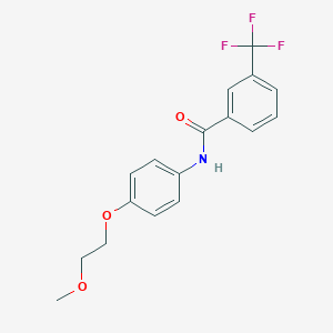 molecular formula C17H16F3NO3 B266961 N-[4-(2-methoxyethoxy)phenyl]-3-(trifluoromethyl)benzamide 