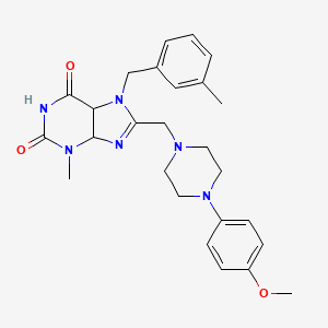 molecular formula C26H30N6O3 B2669610 8-{[4-(4-methoxyphenyl)piperazin-1-yl]methyl}-3-methyl-7-[(3-methylphenyl)methyl]-2,3,6,7-tetrahydro-1H-purine-2,6-dione CAS No. 862979-50-8