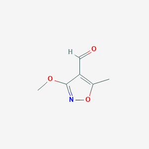 molecular formula C6H7NO3 B2669615 3-Methoxy-5-methylisoxazole-4-carbaldehyde CAS No. 66379-44-0