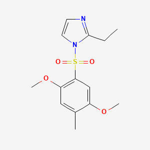 molecular formula C14H18N2O4S B2669617 1-((2,5-二甲氧基-4-甲基苯基)磺酰)-2-乙基-1H-咪唑 CAS No. 898644-95-6