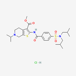 methyl 2-(4-(N,N-diisobutylsulfamoyl)benzamido)-6-isopropyl-4,5,6,7-tetrahydrothieno[2,3-c]pyridine-3-carboxylate hydrochloride