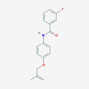 molecular formula C17H16FNO2 B266963 3-fluoro-N-{4-[(2-methylprop-2-en-1-yl)oxy]phenyl}benzamide 