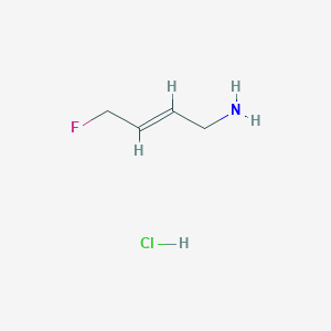 molecular formula C4H9ClFN B2669638 (E)-4-氟丁-2-烯-1-胺；盐酸盐 CAS No. 2416245-87-7