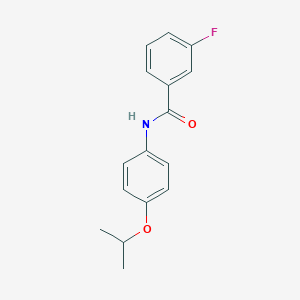 molecular formula C16H16FNO2 B266964 3-fluoro-N-(4-isopropoxyphenyl)benzamide 