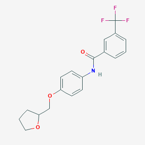 molecular formula C19H18F3NO3 B266966 N-[4-(tetrahydro-2-furanylmethoxy)phenyl]-3-(trifluoromethyl)benzamide 