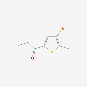 molecular formula C8H9BrOS B2669672 3-溴-5-(乙酰基)-2-甲基硫代呋喃 CAS No. 887576-01-4