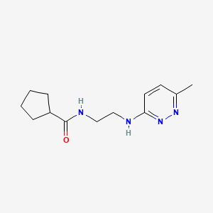 molecular formula C13H20N4O B2669675 N-(2-((6-甲基吡啶-3-基)氨基)乙基)环戊烷羧酰胺 CAS No. 1203114-06-0